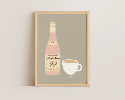 Chicken Wine & Cup of Tea Print