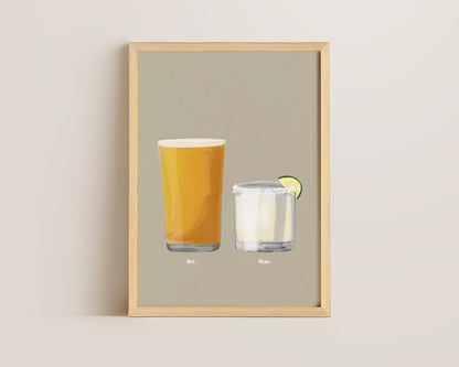Cider & Margarita Couples Drink Print