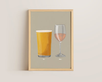 Cider & Rose Wine Couples Drink Print