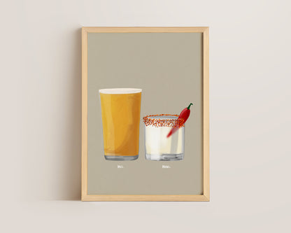 Cider & Spicy Margarita Couples Drink Print
