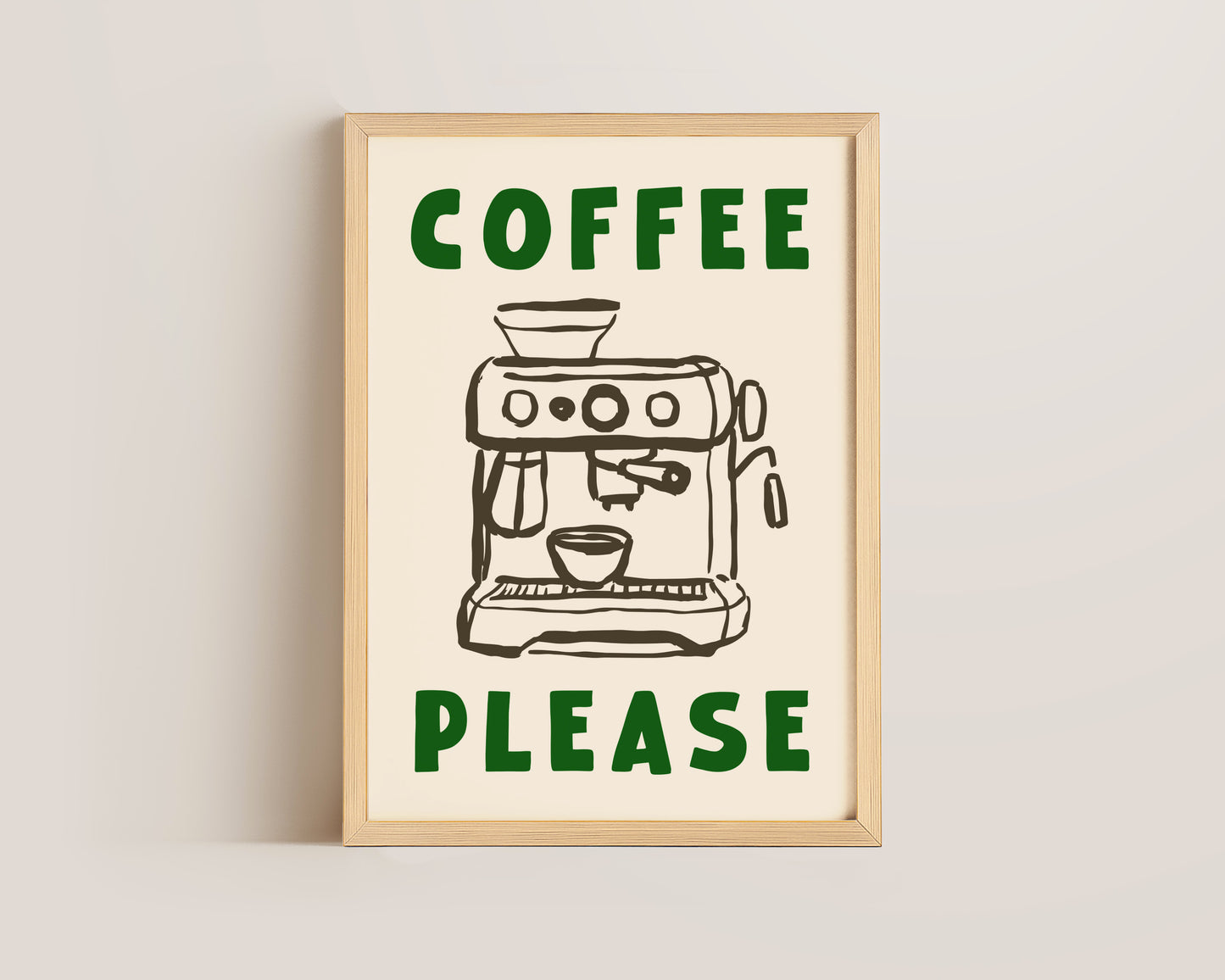 Coffee Please Print In Green