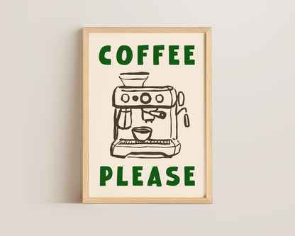 Coffee Please Print In Green