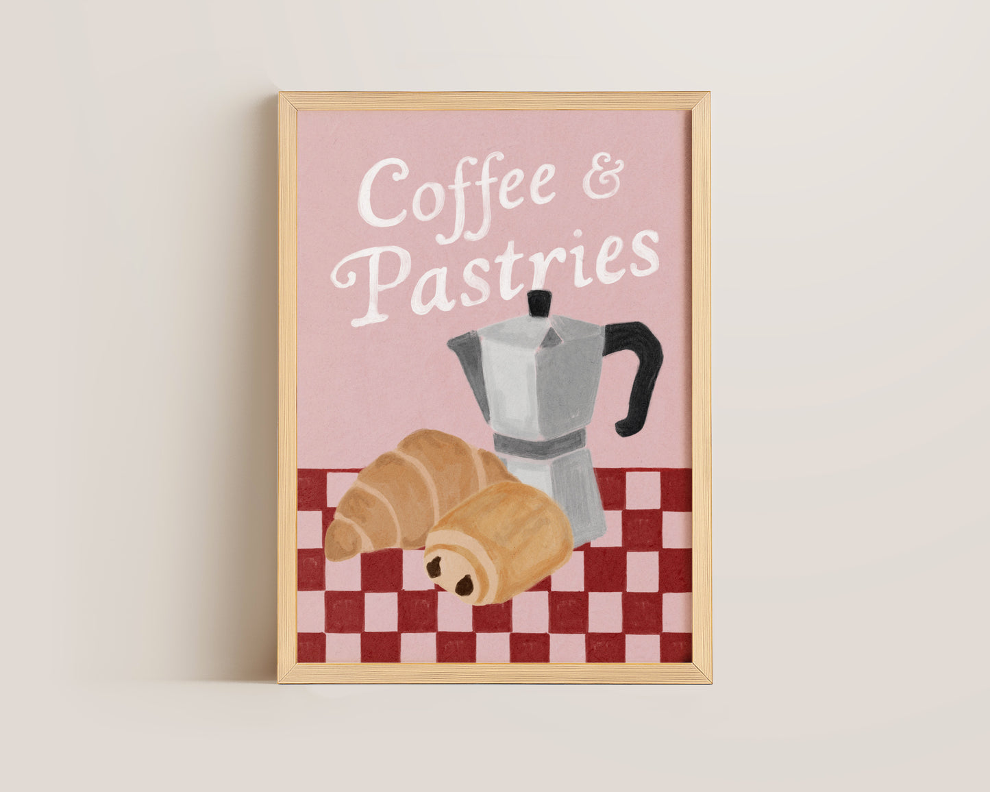 Coffees & Pastries Pink Print