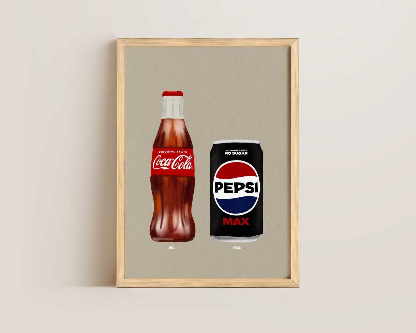 Coke Bottle & Pepsi Max Print