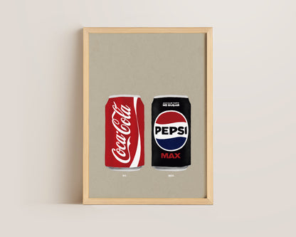 Coke & Pepsi Max Print