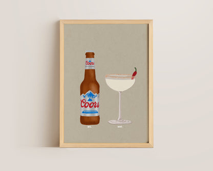 Coors Light & Spicy Marg Print