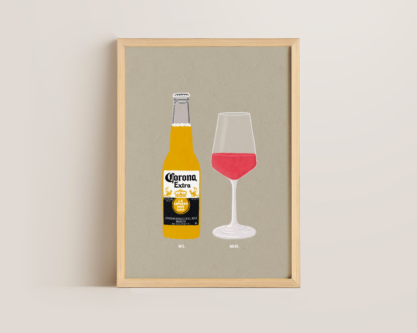 Corona & Rose Print