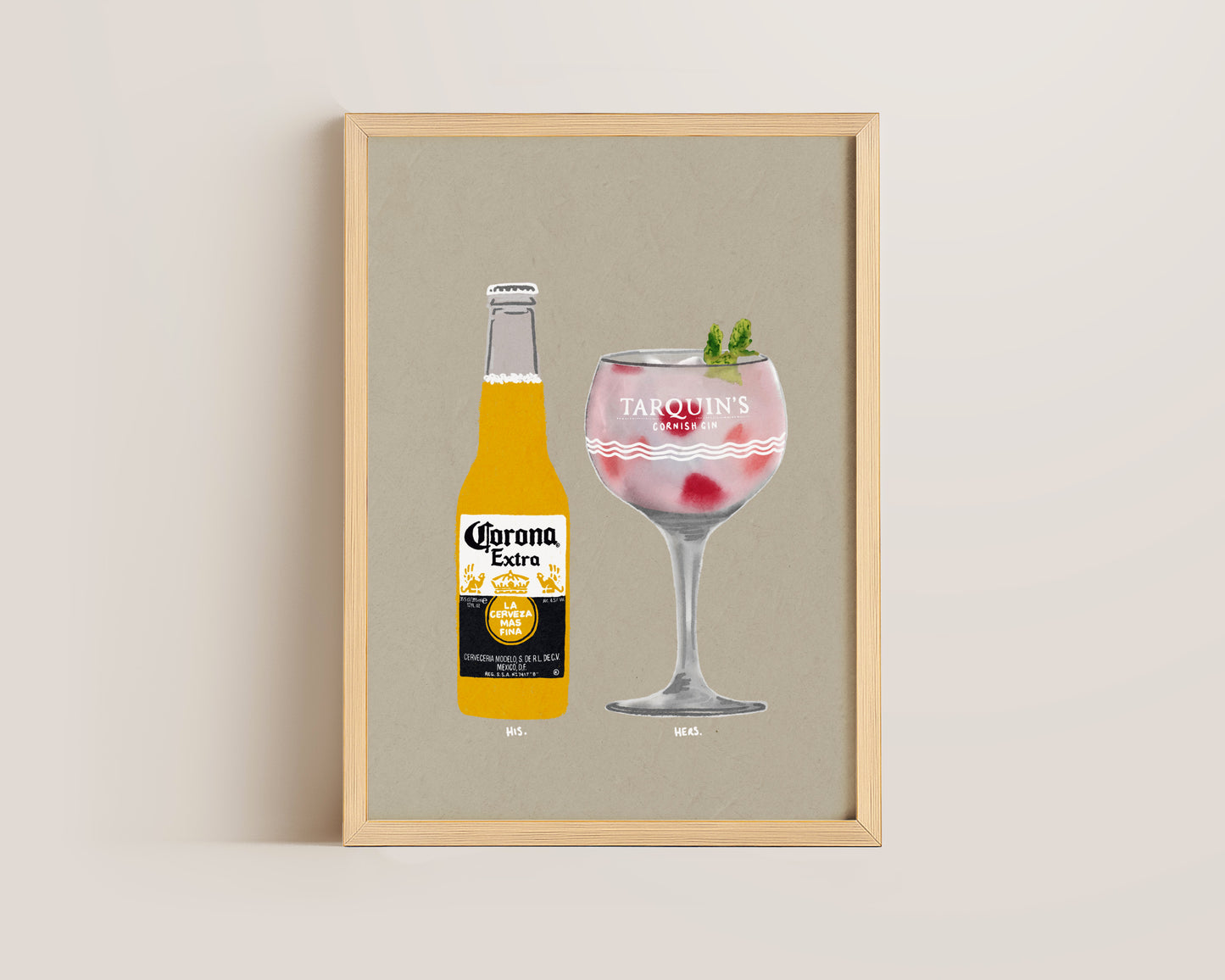 Corona & Tarquin's Gin Print