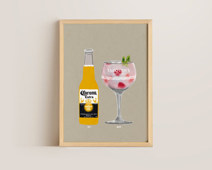 Corona & Tarquin's Gin Print