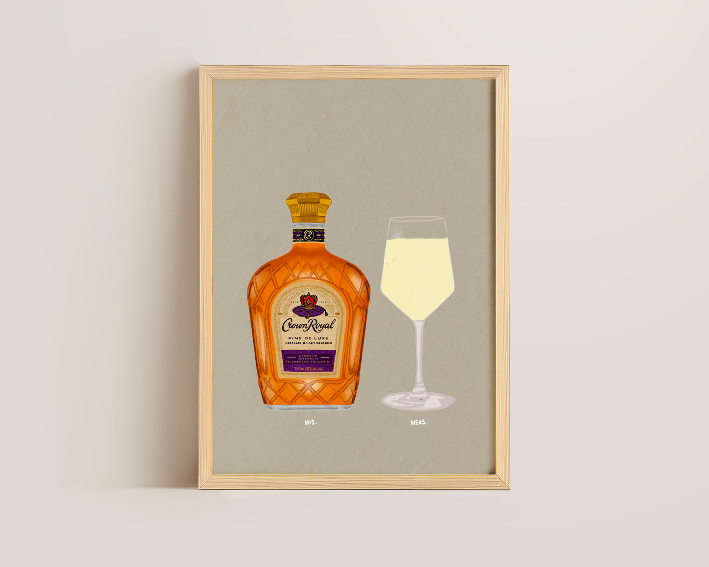 Crown Royal & White Wine Print
