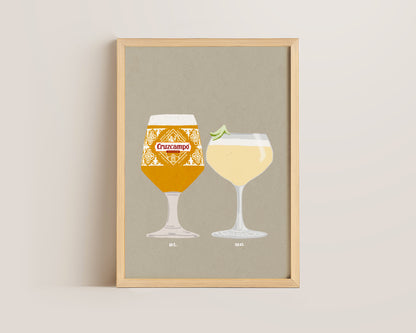 Cruzcampo & Coconut Pineapple Daiquiri Print