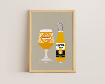 Cruzcampo & Corona Print