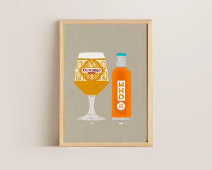Cruzcampo & Irn Bru WKD Print