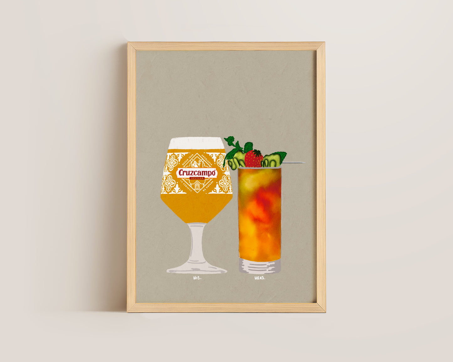 Cruzcampo & Pimms Print