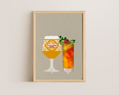 Cruzcampo & Pimms Print