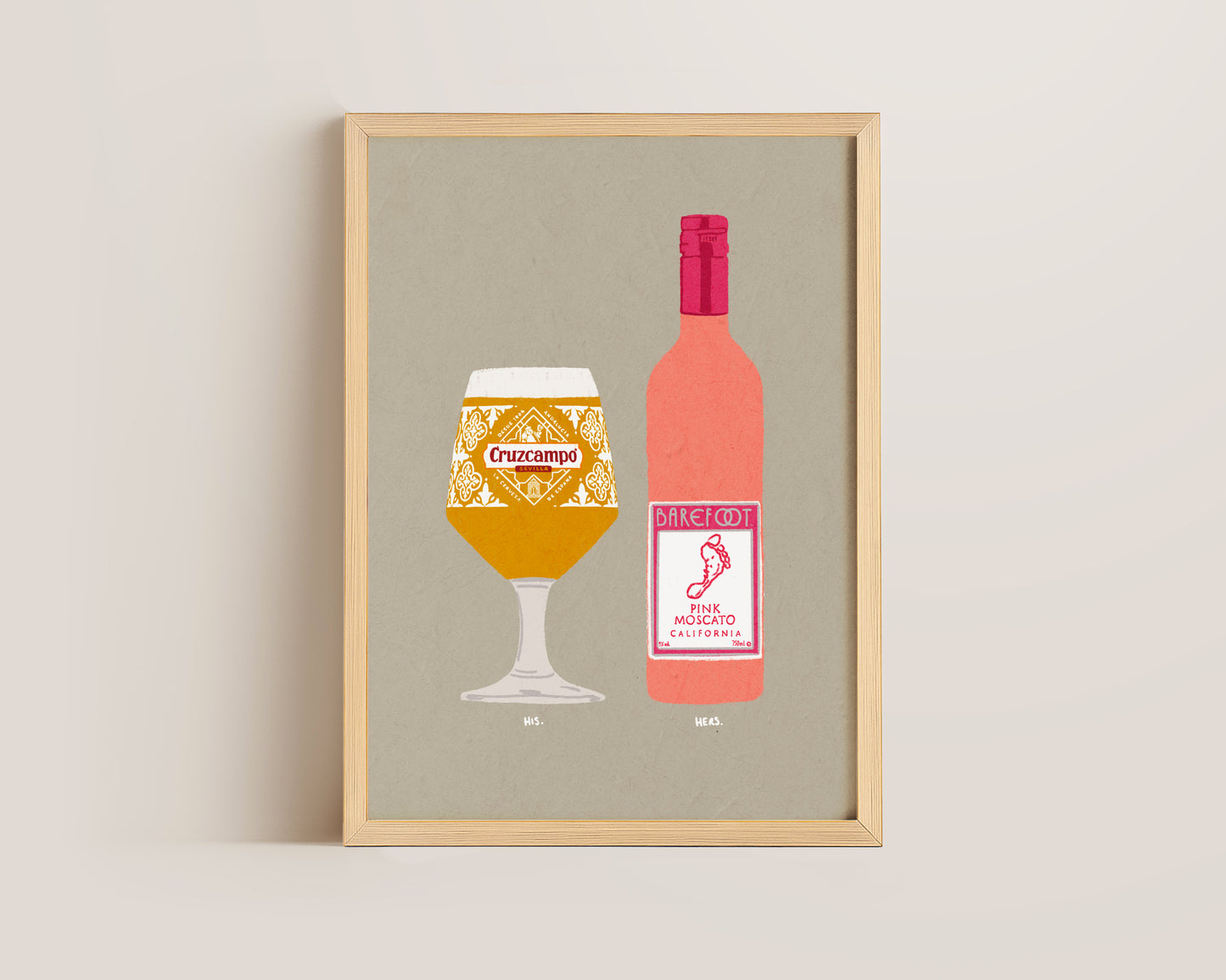 Cruzcampo & Pink Moscato Print