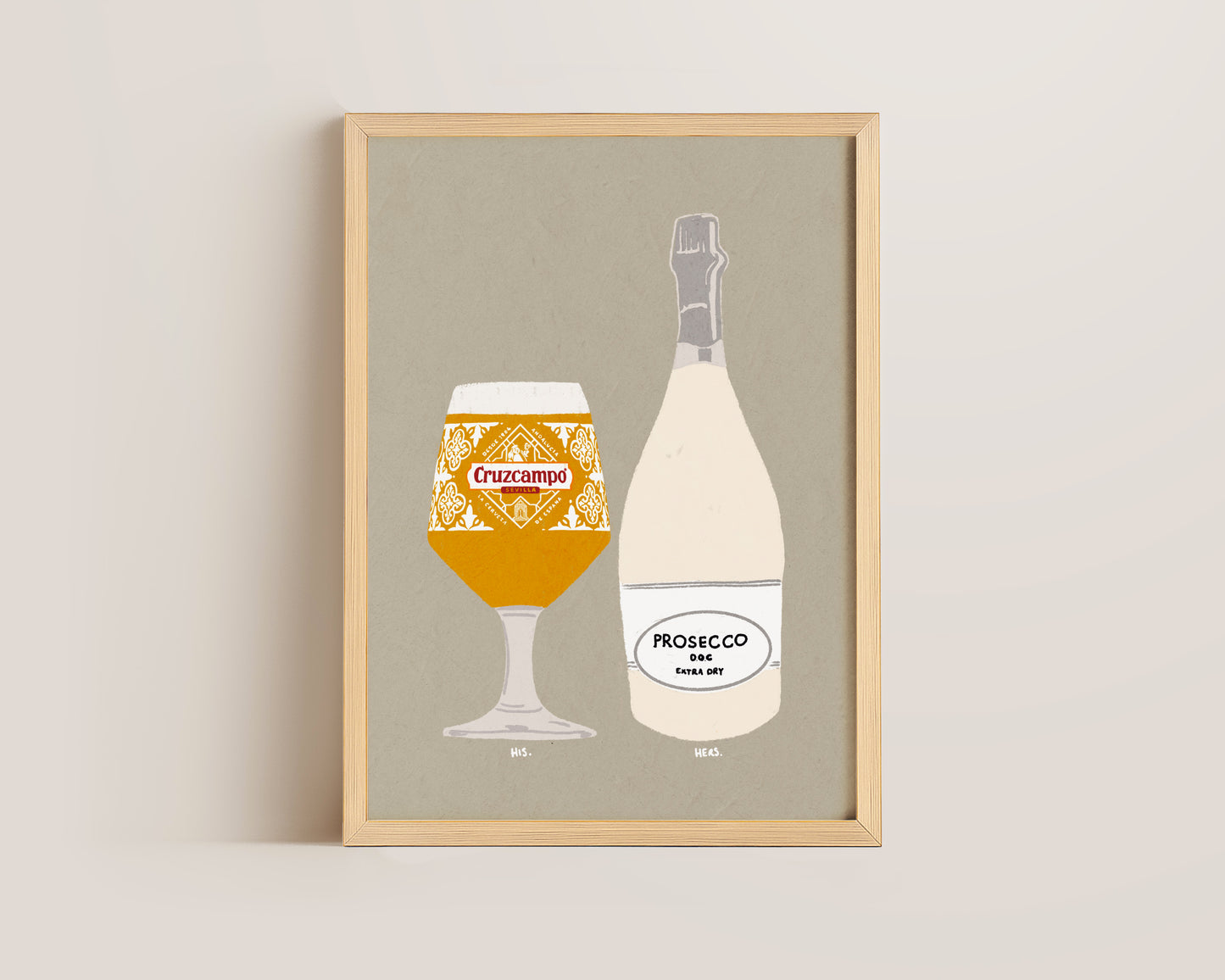 Cruzcampo & Prosecco Print