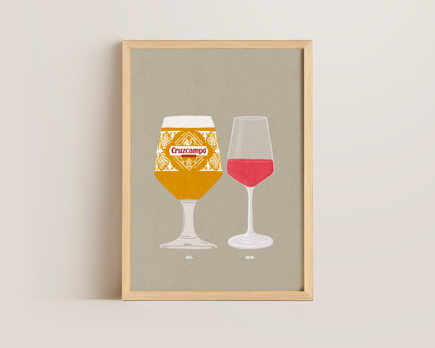 Cruzcampo & Rose Print