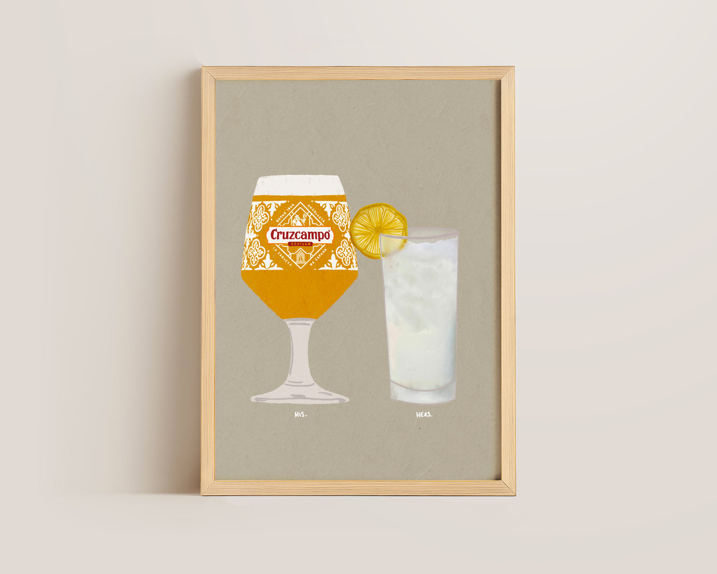 Cruzcampo & Vodka Lemonade Print