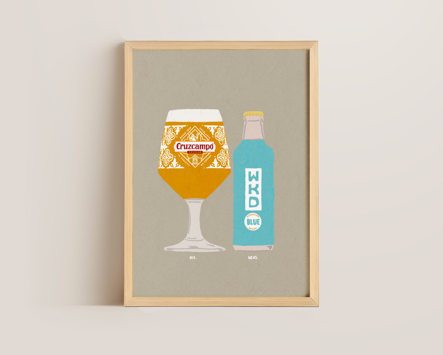 Cruzcampo & Blue WKD Print