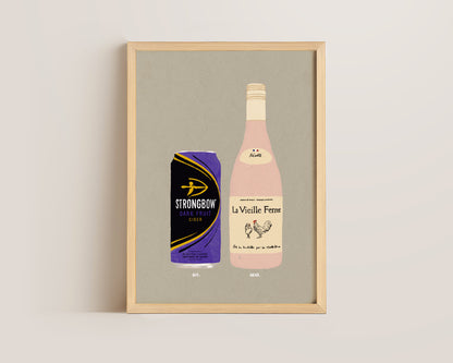 Strongbow Dark Fruits & Chicken Wine Print