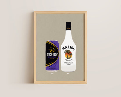 Strongbow Dark Fruits & Malibu Print