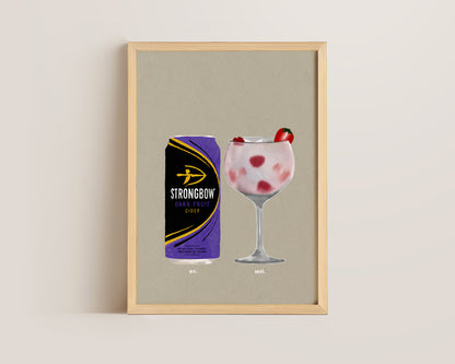 Strongbow Dark Fruits & Pink Gin Print