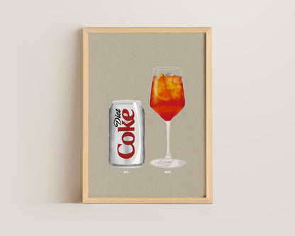 Diet Coke & Aperol Spritz Print
