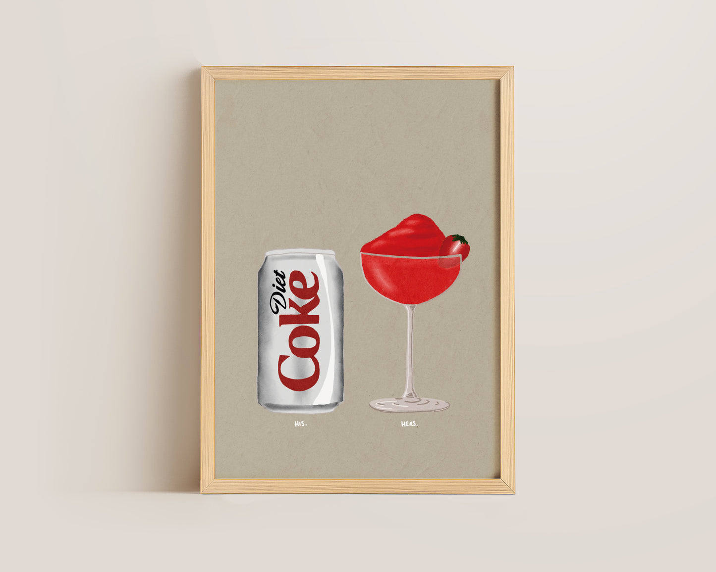 Diet Coke & Frozen Strawberry Daiquiri Print