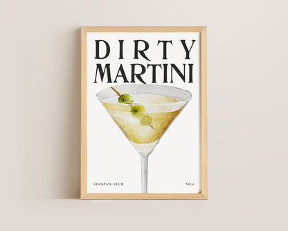 Dirty Martini Cocktail Print