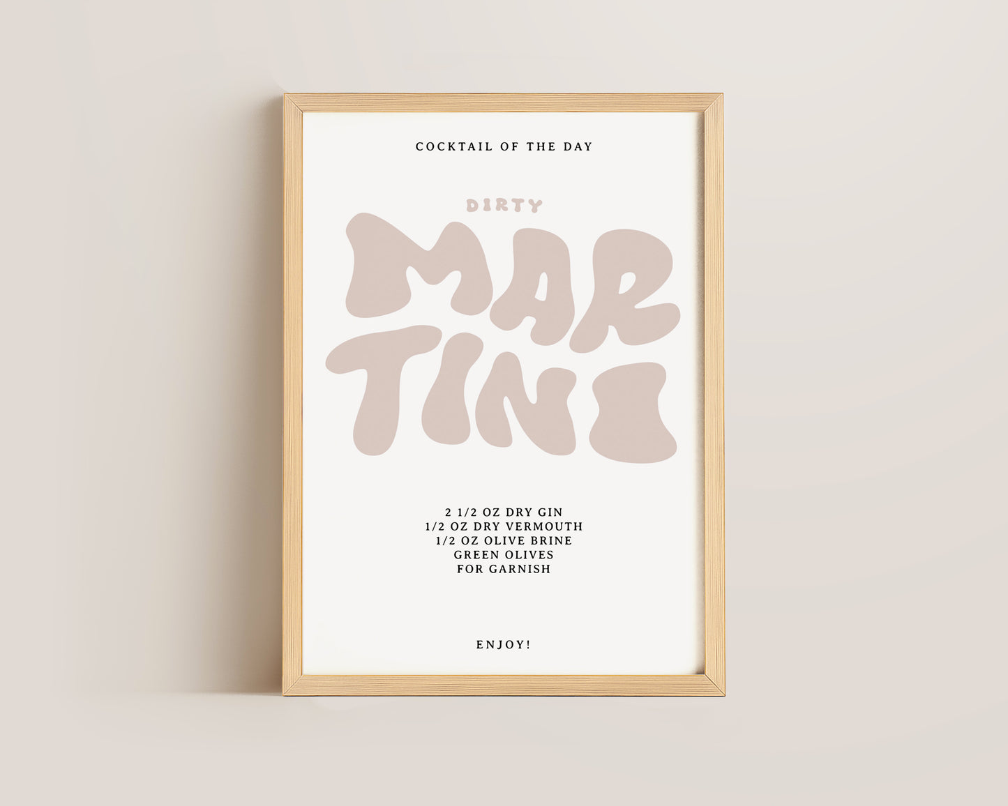 Dirty Martini Recipe Print