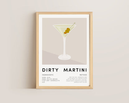 Dirty Martini Print