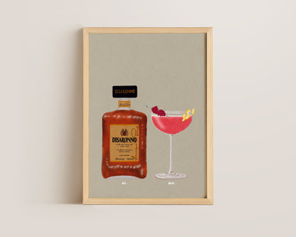 Disaronno & French Martini Print