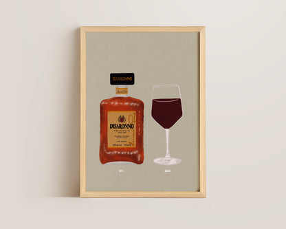 Disaronno & Red Wine Print
