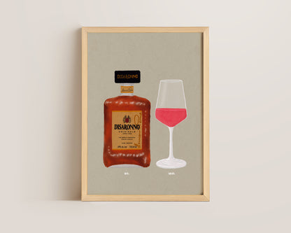 Disaronno & Rose Print