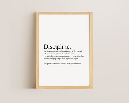 Discipline Definition Print
