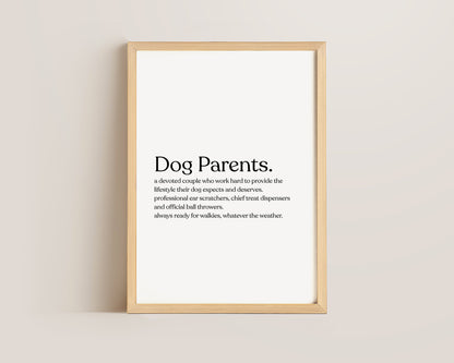 Dog Parents Definition Print