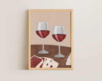 Red Wine Date Night Print