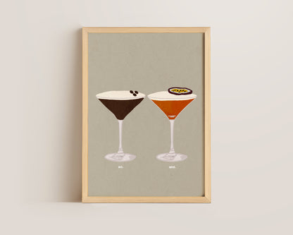 Espresso Martini & Pornstar Martini Print
