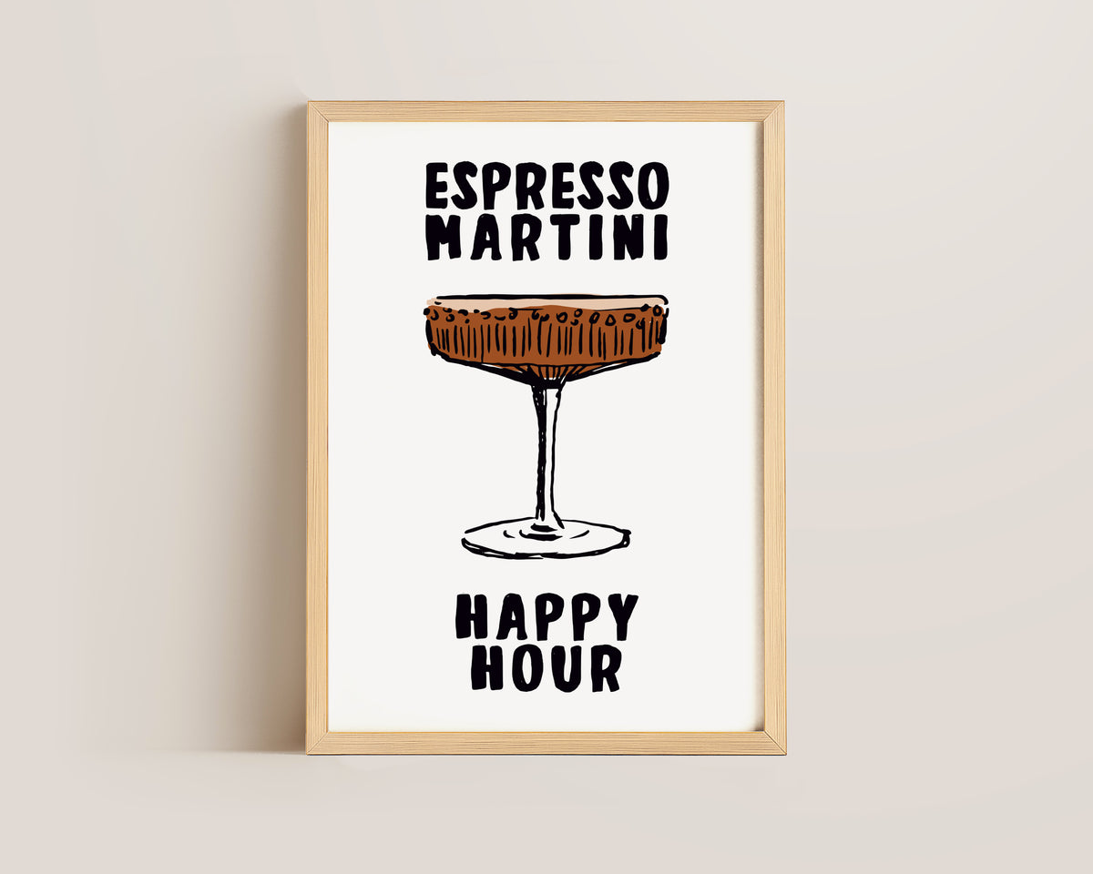 Espresso Martini Happy Hour Print