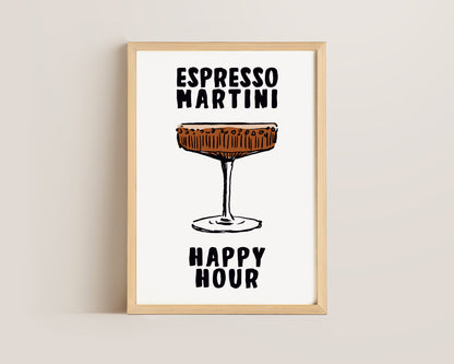 Espresso Martini Happy Hour Print