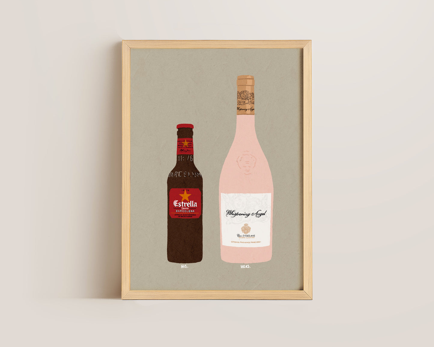 Estrella Bottle & Whispering Angel Print