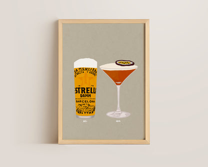 Estrella & Pornstar Martini Print