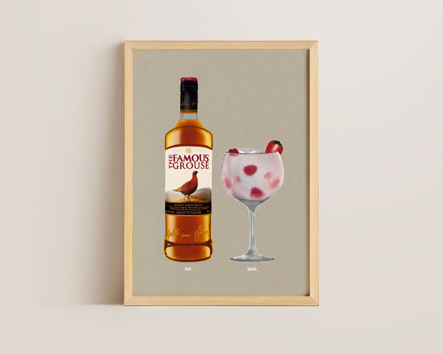 Famous Grouse & Pink Gin Print