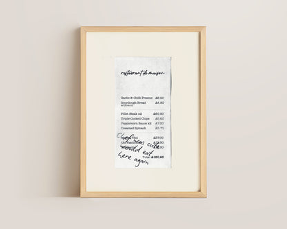 Chef Was Cute Receipt Print