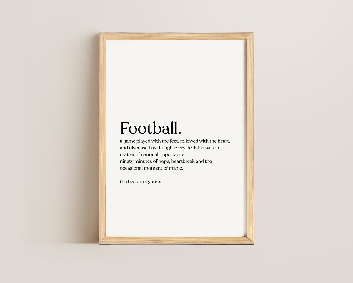 Football Definition Print