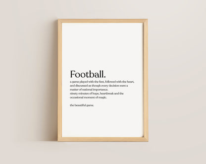 Football Definition Print