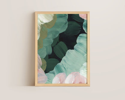 Forest Green & Pink No. 1 Print