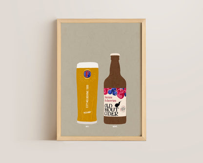 Fosters & Old Mout Berries & Cherries Print