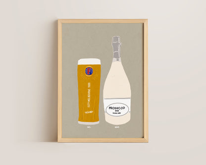 Fosters & Prosecco Print